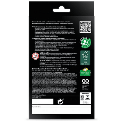 Lápis de Cor SuperSoft 15 Cores Tons Neutro 120715SOFTCN Faber-Castell CX 1 UN