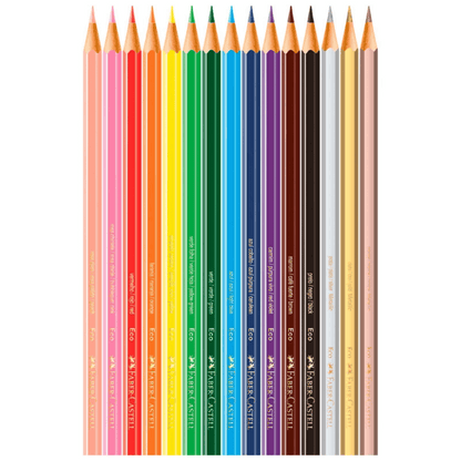 Lápis de Cor 12 Cores + 3 Metálicos 120112+3MET Faber-Castell CX 1 UN