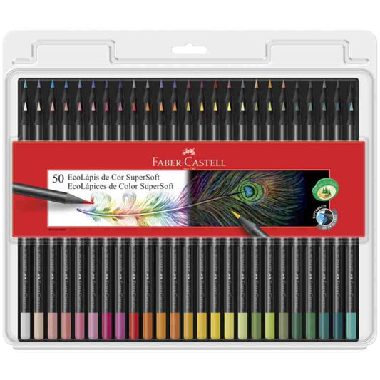 Lápis de Cor SuperSoft 50 Cores 120750SOFT Faber-Castell BT 1 UN