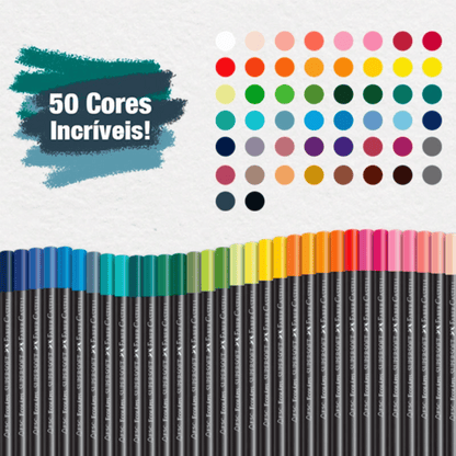 Lápis de Cor SuperSoft 50 Cores 120750SOFT Faber-Castell BT 1 UN