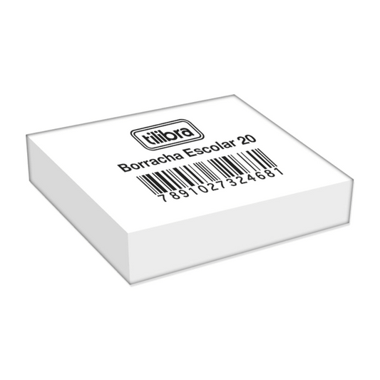 BORRACHA ESCOLAR BRANCA 20 TILIBRA