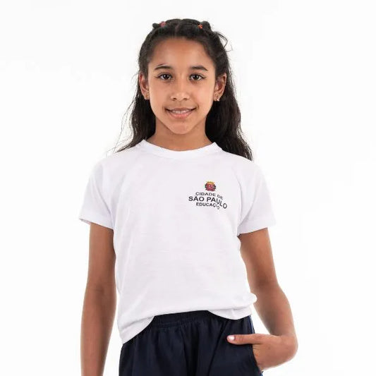 Camiseta Escolar - Prefeitura de São Paulo/SP Gola Branca